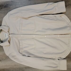 Womens Abercrombie Soft Af Cream/bone Shacket